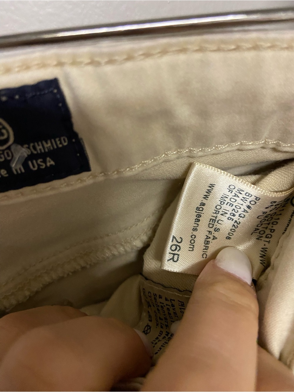 Ag Adriano Goldschmied Straight-Leg Jeans in Light Beige - Picture 4 of 4
